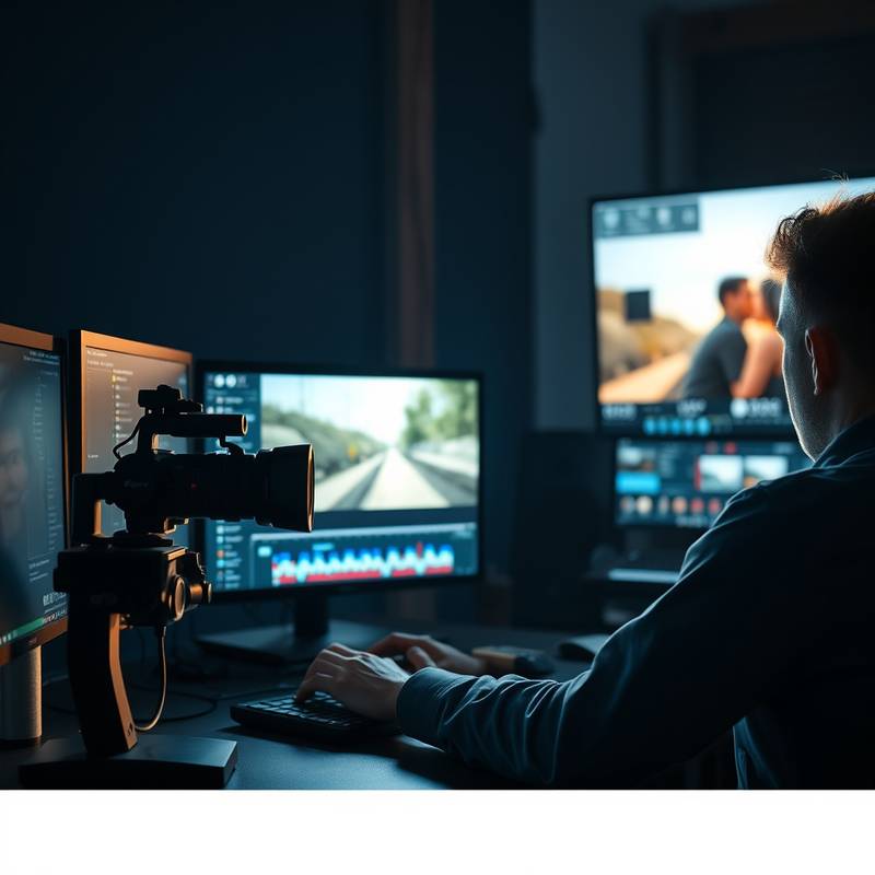 En person der redigerer video på en computer.